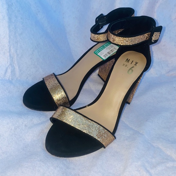 Mix No. 6 Shoes - Mix No 6 glitter ankle strap heels